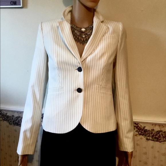 Calvin Klein Pinstripe suit jacket blazer 2P work - Picture 2 of 7